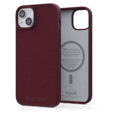 Чохол Njord Suede MagSafe Case для iPhone 15 Plus Crimson Red (NA52SU11) - цена, характеристики, отзывы, рассрочка, фото 1