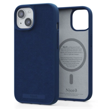 Чохол Njord Suede MagSafe Case для iPhone 15 Navy Blue (NA51SU01) - цена, характеристики, отзывы, рассрочка, фото 1