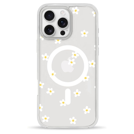 Чохол Pump Clear Case з MagSafe для iPhone 16 Pro Max Chamomile - ціна, характеристики, відгуки, розстрочка, фото 1
