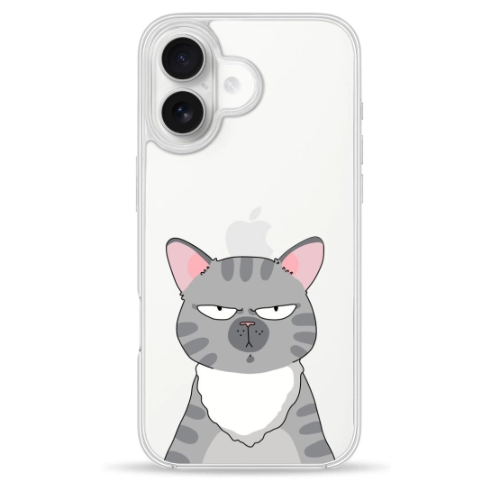 Чохол Pump Clear Case для iPhone 16 Cat think 2