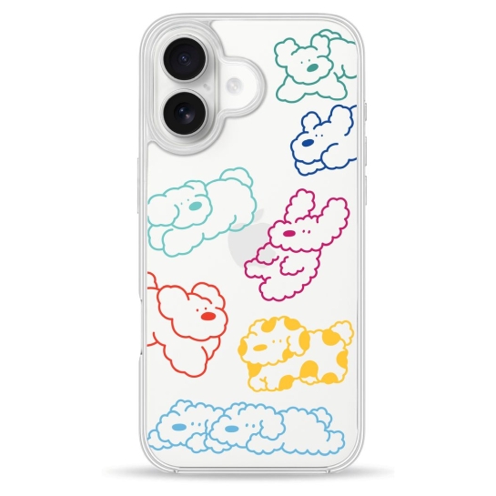 Чехол Pump Clear Case for iPhone 16 Cloudy dogs - цена, характеристики, отзывы, рассрочка, фото 1