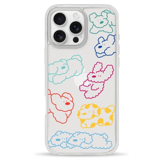 Чехол Pump Clear Case for iPhone 16 Pro Cloudy dogs - цена, характеристики, отзывы, рассрочка, фото 1