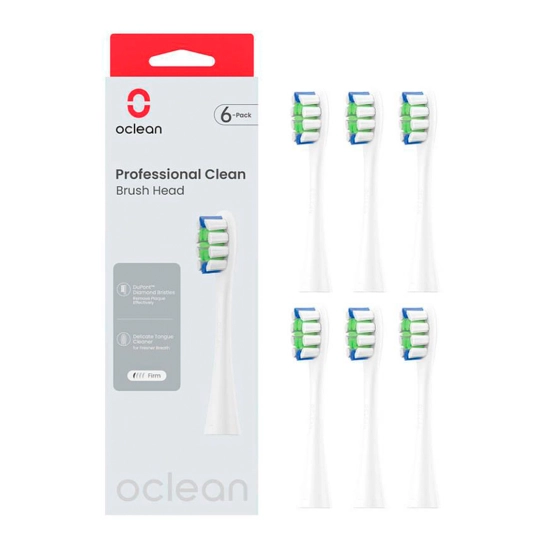 Насадки для зубной щітки Oclean P1C1 W06 Professional Clean Brush Head White 6 шт.