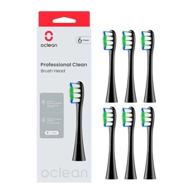 Насадки для зубної щітки Oclean P1C5 B06 Clean Brush Head Black 6 шт. - цена, характеристики, отзывы, рассрочка, фото 1