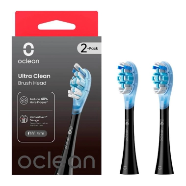 Насадки для зубной щетки Oclean UC02 B02 Ultra Clean Brush Head Black 2 шт. - цена, характеристики, отзывы, рассрочка, фото 1
