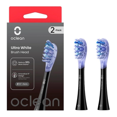 Насадка для зубної щітки Oclean UW02 B02 Ultra White Brush Head Black 2 шт. - цена, характеристики, отзывы, рассрочка, фото 1