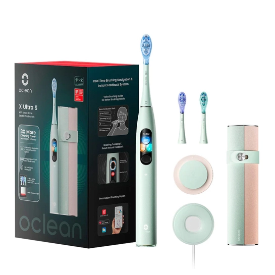 Электрическая зубная щетка Oclean X Ultra Set Green (OLED)