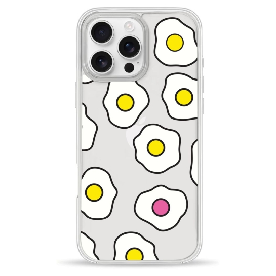 Чехол Pump Clear Case for iPhone 16 Pro Fried eggs - цена, характеристики, отзывы, рассрочка, фото 1