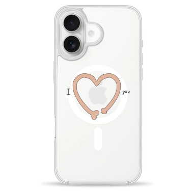 Чохол Pump Clear Case with MagSafe for iPhone 16 IheartYou - цена, характеристики, отзывы, рассрочка, фото 1