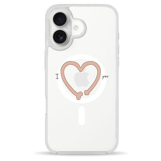 Чехол Pump Clear Case with MagSafe for iPhone 16 IheartYou - цена, характеристики, отзывы, рассрочка, фото 1