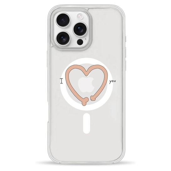 Чехол Pump Clear Case with MagSafe for iPhone 16 Pro IheartYou