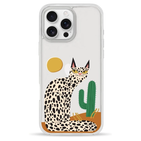 Чехол Pump Clear Case for iPhone 16 Pro Leopard kaktus