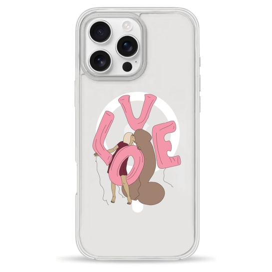 Чохол Pump Clear Case with MagSafe for iPhone 16 Pro LoveLove - ціна, характеристики, відгуки, розстрочка, фото 1