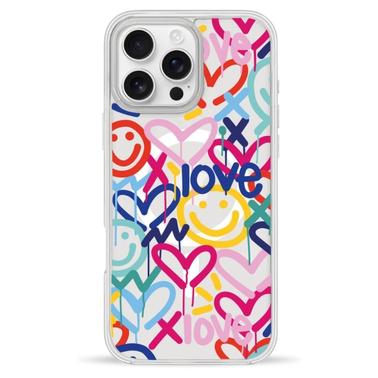 Чохол Pump Clear Case with MagSafe для iPhone 16 Pro Max Love
