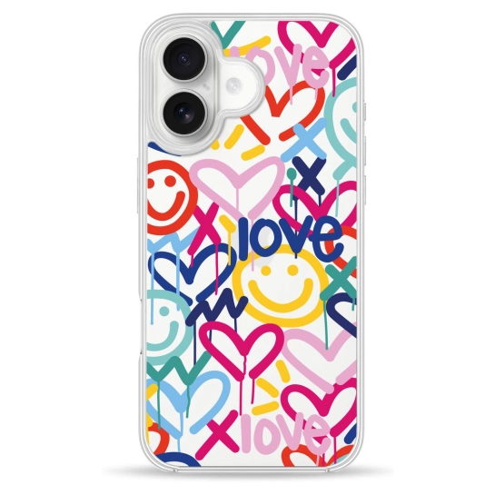 Чехол Pump Clear Case for iPhone 16 Love