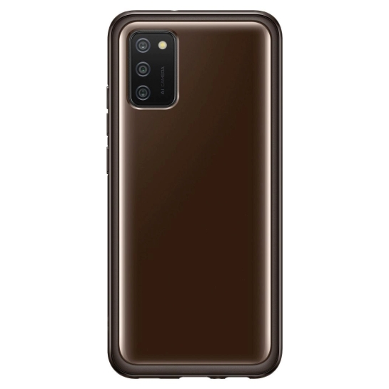 Чехол Soft Clear Cover for Samsung Galaxy A02s (A025) Black (EF-QA025TBEGRU) - цена, характеристики, отзывы, рассрочка, фото 1