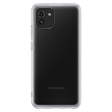 Чехол Soft Clear Cover for Samsung Galaxy A03 (A035) Transparent (EF-QA035TTEGRU) - цена, характеристики, отзывы, рассрочка, фото 1