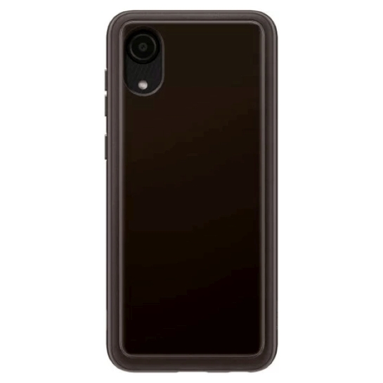 Чехол Soft Clear Cover for Samsung Galaxy A03 Core (A032) Black (EF-QA032TBEGRU) - цена, характеристики, отзывы, рассрочка, фото 1