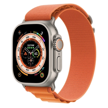 Б/У Смарт-годинник Apple Watch Ultra + LTE 49mm Titanium Case with Large Orange Alpine Loop (Відмінний) - цена, характеристики, отзывы, рассрочка, фото 1