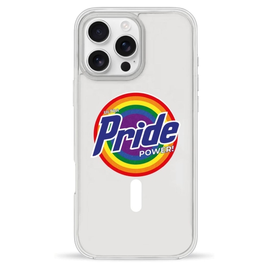 Чехол Pump Clear Case with MagSafe for iPhone 16 Pro Pride - цена, характеристики, отзывы, рассрочка, фото 1