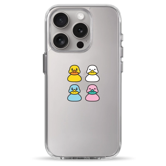 Чехол Pump Clear Case for iPhone 15 Pro Ducks
