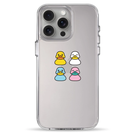Чехол Pump Clear Case for iPhone 15 Pro Max Ducks