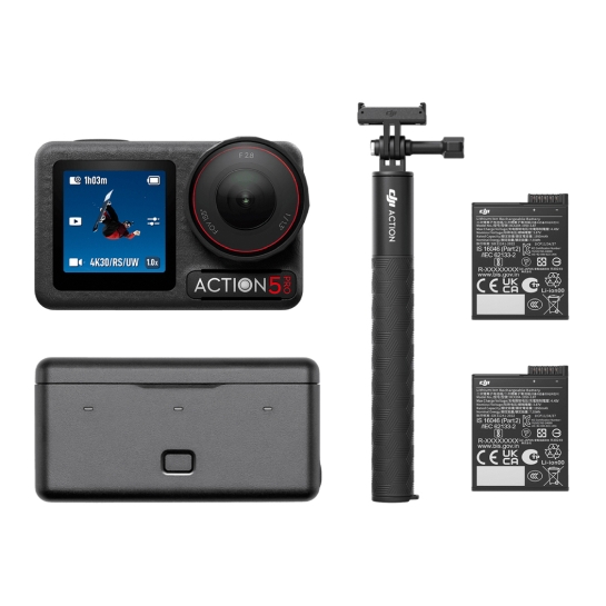 Экшн-камера DJI Osmo Action 5 Pro Adventure Combo (CP.OS.00000378.01, CP.OS.00000350.01) - цена, характеристики, отзывы, рассрочка, фото 1