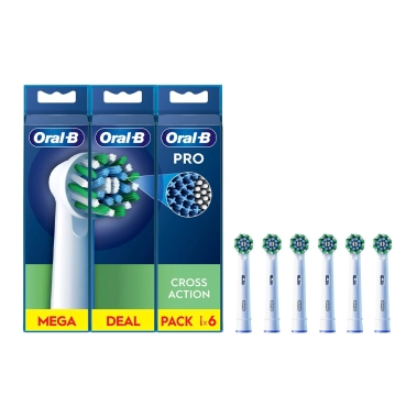 Насадки для зубной щетки Oral-B Pro Cross Action 6 шт (8006540847879) - цена, характеристики, отзывы, рассрочка, фото 1