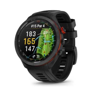 Смарт-часы Garmin Approach S70 47mm B. Ceramic Bezel w. Black S. Band (010-02746-02/12) - цена, характеристики, отзывы, рассрочка, фото 1