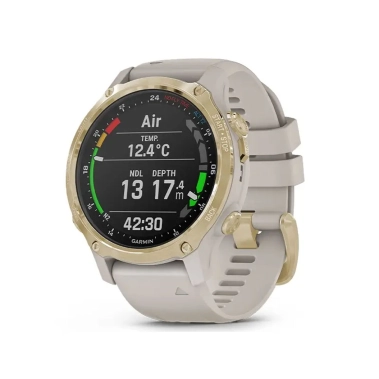 Смарт-часы Garmin Descent Mk2S Light Gold with Light Sand Silicone Band (010-02403-01)  - цена, характеристики, отзывы, рассрочка, фото 1