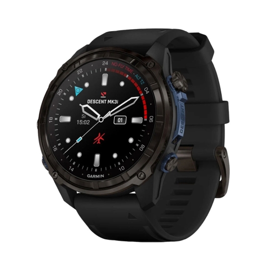 Смарт-годинник Garmin Descent MK3i 51mm Carbon Gray DLC Titanium with Black Silicone Band (010-02752-10/11) - ціна, характеристики, відгуки, розстрочка, фото 1