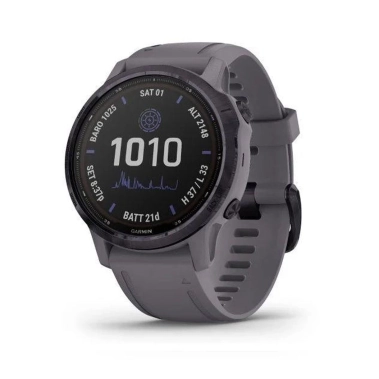 Смарт-часы Garmin Fenix 6S Pro Solar Edition Amethyst Steel with Shale Gray Band (010-02409-15) - цена, характеристики, отзывы, рассрочка, фото 1