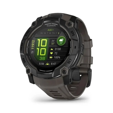 Смарт-часы Garmin Instinct 3 50mm AMOLED Black with Charcoal Band (010-03020-00) - цена, характеристики, отзывы, рассрочка, фото 1