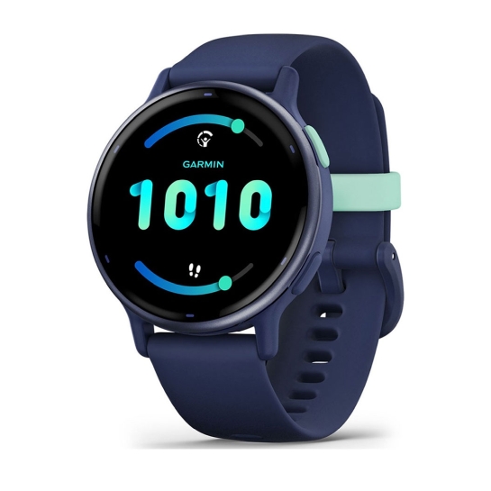 Смарт-годинник Garmin Vivoactive 5 Metallic Navy Aluminum Bezel with Navy Case and Silicone Band (010-02862-12/52) - ціна, характеристики, відгуки, розстрочка, фото 1