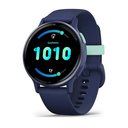 Смарт-годинник Garmin Vivoactive 5 Metallic Navy Aluminum Bezel with Navy Case and Silicone Band (010-02862-12/52)
