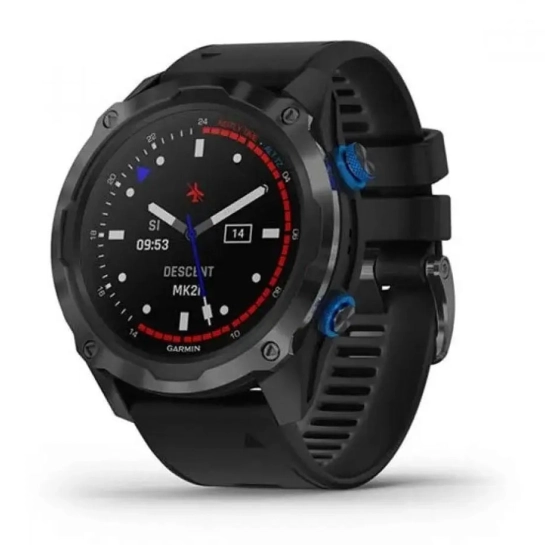 Смарт-часы Garmin Descent Mk2i Titanium Carbon Gray DLC with Black Band (010-02132-01/11)