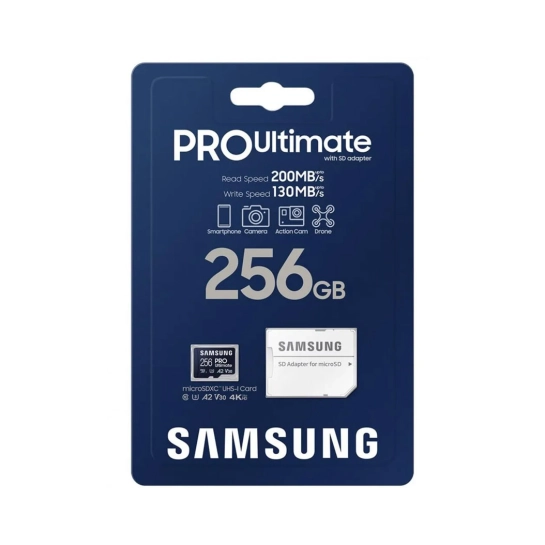 Карта памяти Samsung 256 GB microSDXC PRO Ultimate microSD card (MB-MY256SA)
