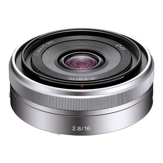 Объектив для фотоаппарата Sony E 16 мм f/2.8 Silver (SEL16F28)