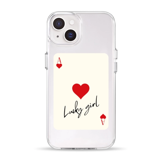 Чехол Pump Clear Case with MagSafe for iPhone 14 Ace of hearts