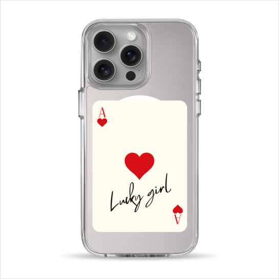 Чехол Pump Clear Case with MagSafe for iPhone 15 Pro Max Ace of hearts - цена, характеристики, отзывы, рассрочка, фото 1