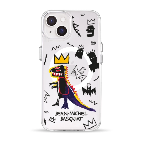 Чехол Pump Clear Case with MagSafe for iPhone 14 Basquiat
