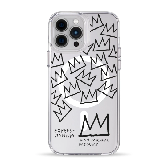 Чехол Pump Clear Case with MagSafe for iPhone 13 Pro Max Basquiat 2