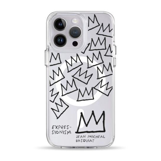 Чехол Pump Clear Case with MagSafe for iPhone 14 Pro Basquiat 2