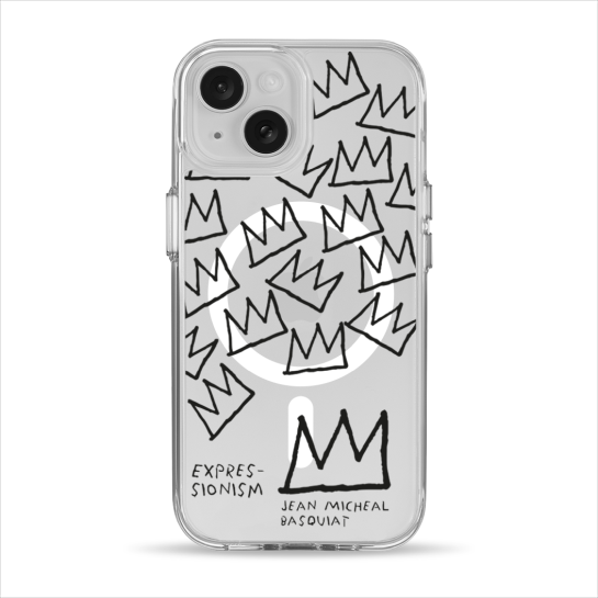 Чохол Pump Clear Case with MagSafe for iPhone 15 Basquiat 2 - ціна, характеристики, відгуки, розстрочка, фото 1