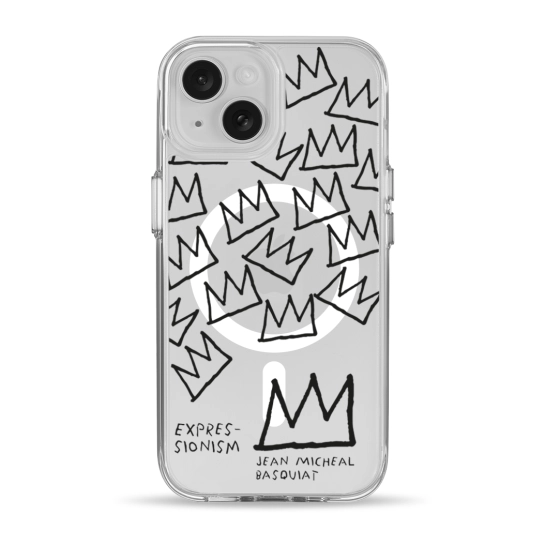 Чохол Pump Clear Case with MagSafe for iPhone 15 Basquiat 2