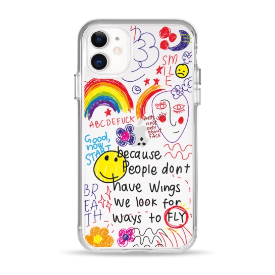 Чехол Pump Clear Case for iPhone 11 Because people