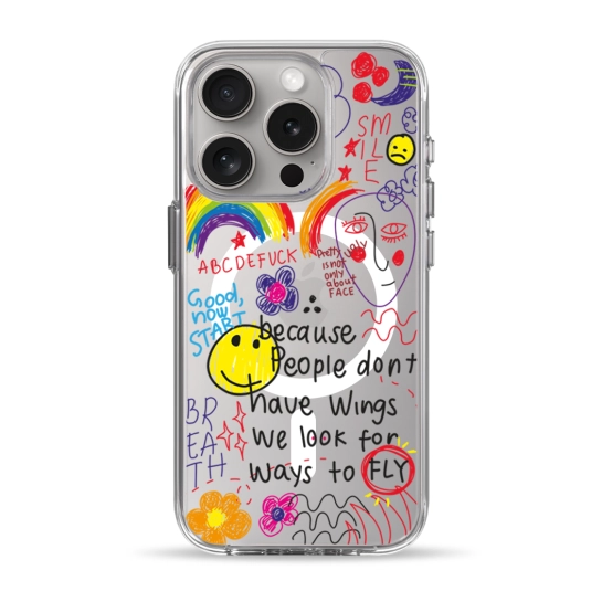 Чехол Pump Clear Case with MagSafe for iPhone 15 Pro Because people