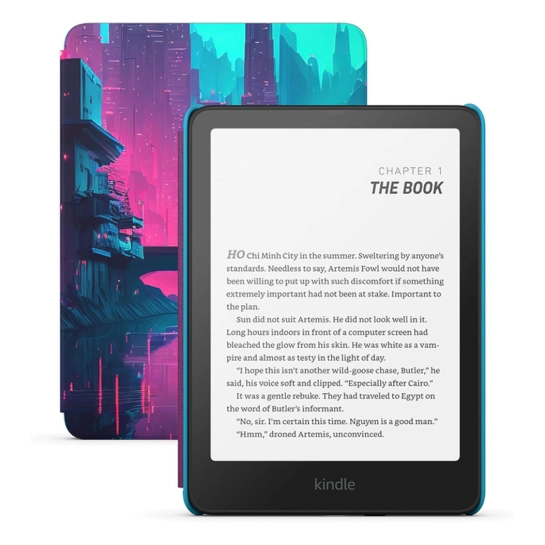 Электронная книга Amazon Kindle Paperwhite Kids 12th Gen. 16GB Black with Cyber City Cover 2024
