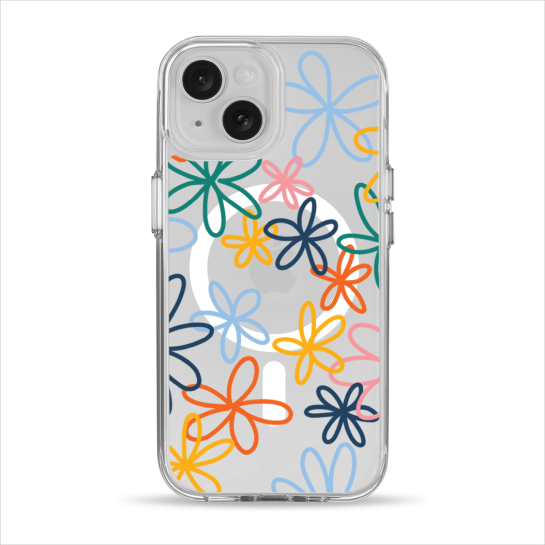 Чохол Pump Clear Case with MagSafe for iPhone 15 Blommor - ціна, характеристики, відгуки, розстрочка, фото 1