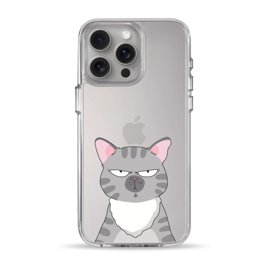 Чехол Pump Clear Case for iPhone 15 Pro Max Cat think 2